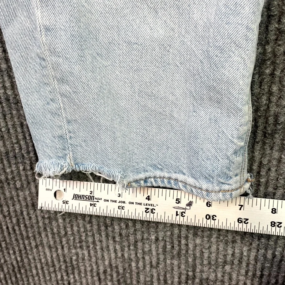 American Eagle Outfitters Mom Jeans Womens 8 Blue Denim Distressed Streetwear